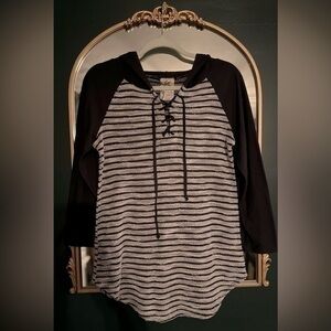 Lily Bleu Beach striped swim cover up, size M